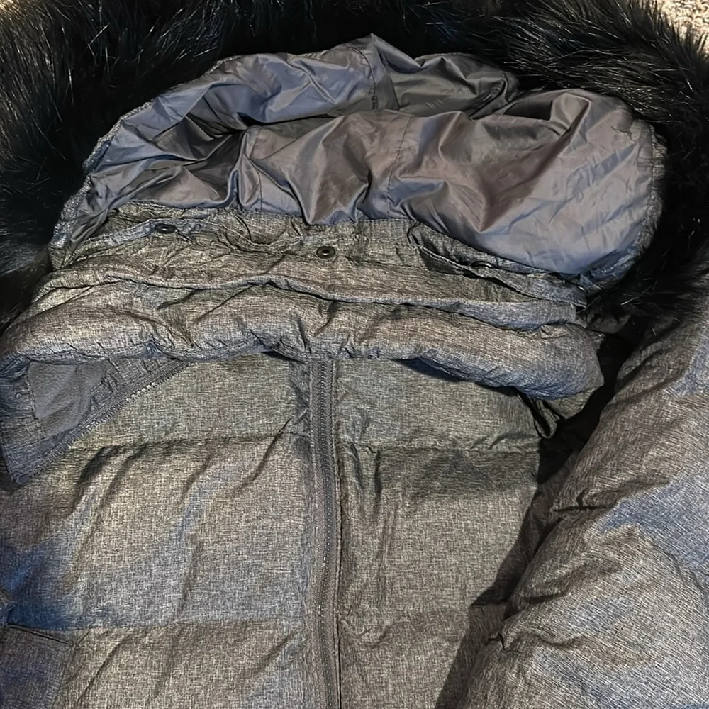 Lands' End Women's Black Long Down Coat - Picture 4 of 6